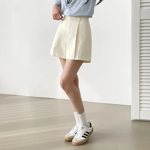 [Made/탄탄한퀄리티!] 메이비 코튼 핀턱반바지 숏팬츠 4color 상세 이미지 34