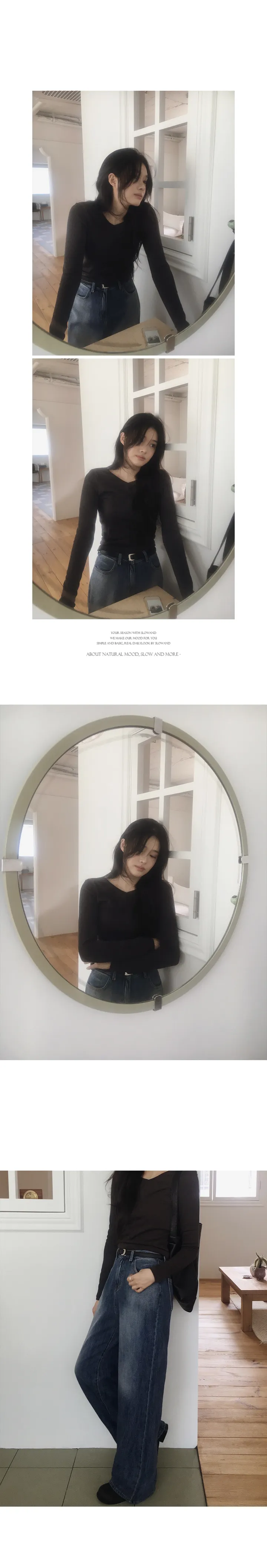 [🤎후들핏/빈티지데님] 모어와이드 에어소프트 데님팬츠 (+베이직/롱ver) - 4 size (SLOWMADE/자체제작/키작녀/키큰녀/고퀄리티/디테일/와이드팬츠/기본템/웰메이드) 상세 이미지 35
