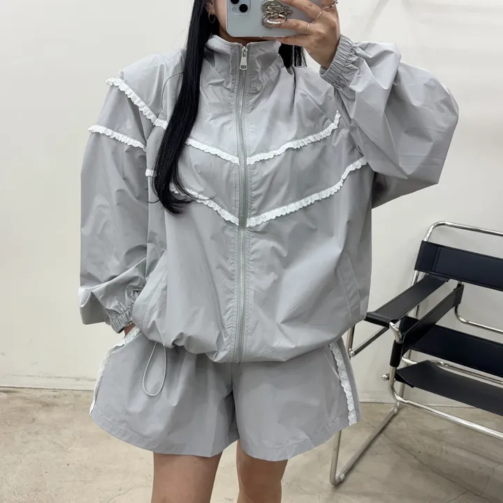 세트할인 / 레이스 오버핏 점퍼 아노락세트 4col 상세 이미지 18