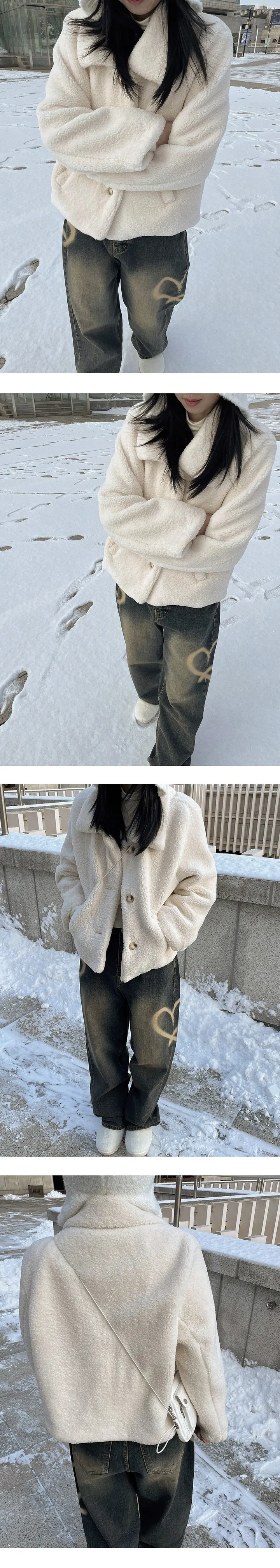[요청재진행!🖤]포비 양털 누빔 퍼 자켓 상세 이미지 10