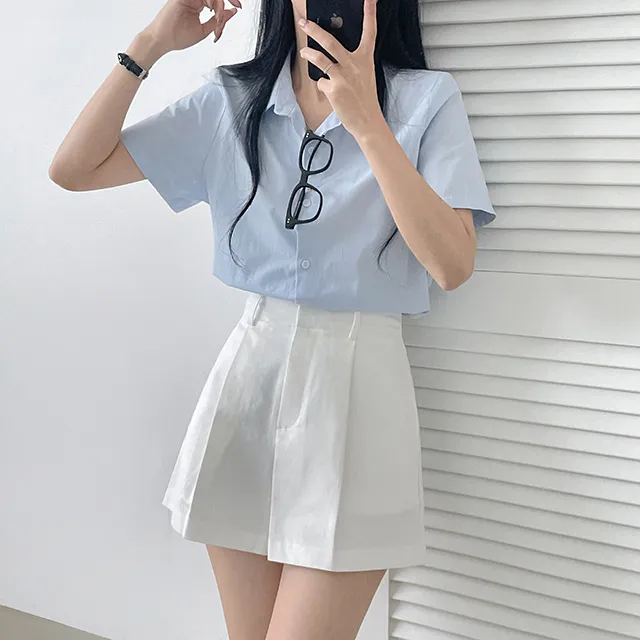 [Made/탄탄한퀄리티!] 메이비 코튼 핀턱반바지 숏팬츠 4color 상세 이미지 17