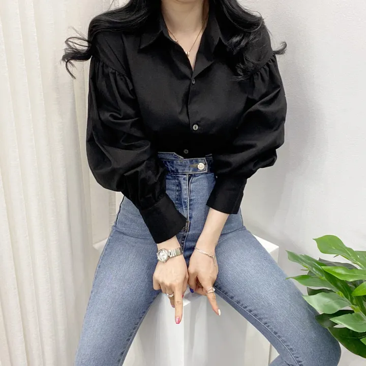 🚀당일발송🚀[베이직/하객룩] 봄 가을 메인 벌룬 블라우스 남방 상세 이미지 31