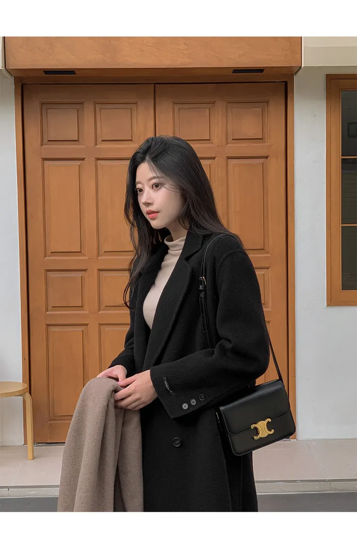 [자체제작/1만장돌파!/S-L] 브랜던 프리미엄 더블 울 핸드메이드 롱 코트 상세 이미지 148
