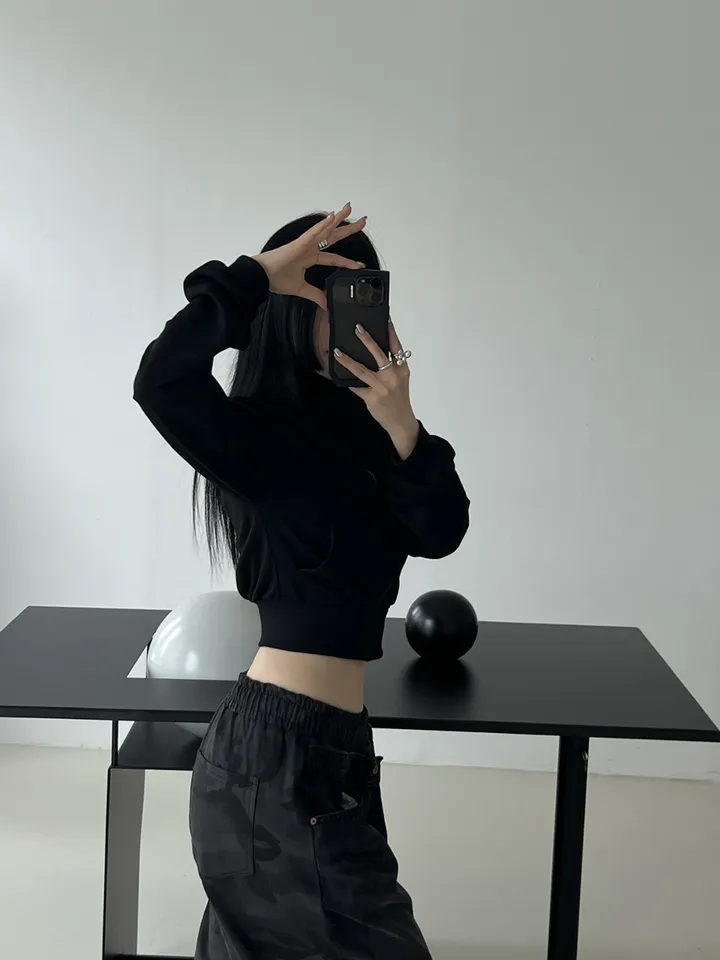 [❤️‍🔥주문폭주❤️‍🔥/당일배송🚀] 카브 하이넥 언발 폴라 집업 상세 이미지 9