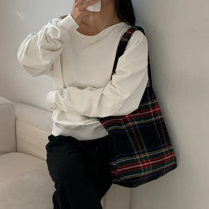 🌼2color🌼 윈터 체크 에코백🚚당일출고🚚 (그린, 네이비) 크리스마스, 연말파티, 겨울신상⛄︎ 상세 이미지 11