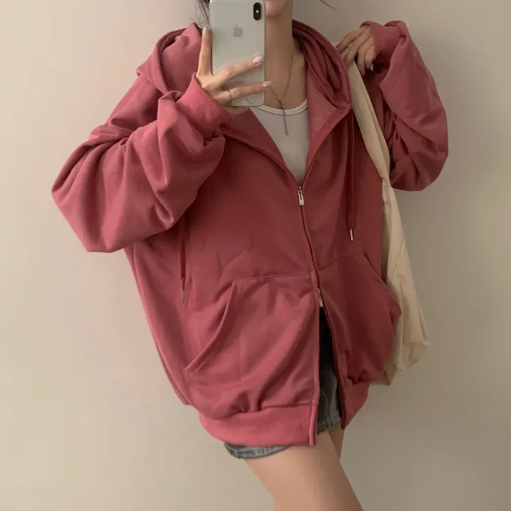 [사계절인기템/7컬러*.*] 심플무지 투웨이 오버핏 후드집업,점퍼 - 12color 상세 이미지 40