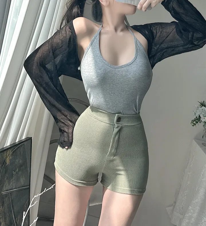 [1+1 할인!] 린조 시스루 볼레로 가디건 여름가디건 볼레로가디건 시스루 니트가디건 크롭 볼레로가디건 상세 이미지 20