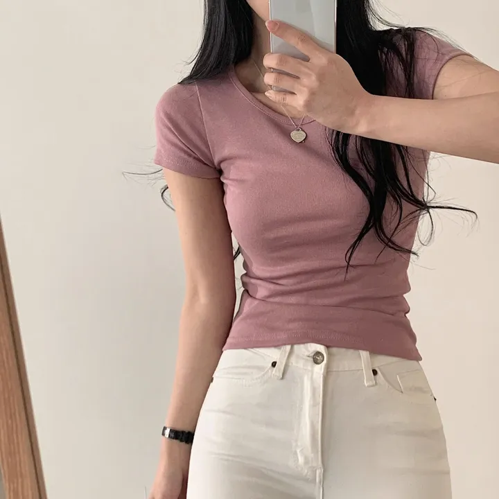 [1+1추가할인🤍/13컬러] 데일리 기본 유넥 반팔티 상세 이미지 15