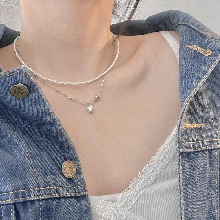*made* 사계절 만능 레이어드 론델 비즈 목걸이 (2size 13color) 상세 이미지 4