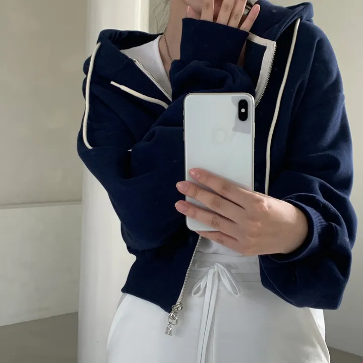 [완전인기✨/백염컬러 당일출고!] 자체제작 크치Made 꿈에 나온 핏, 투웨이 양기모 크롭 후드집업 ver 아우터 자켓 - zipup 상세 이미지 132
