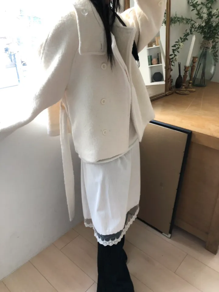 *아이당일*하이넥 더블 숏코트(2color) 상세 이미지 15