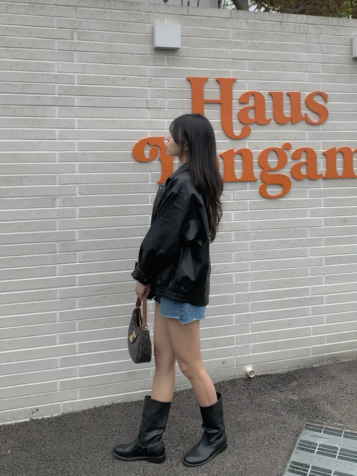 <미리 봄🌸/찐오버핏> 데이 오버핏 카라 블루종 레더자켓 - 2color 상세 이미지 50