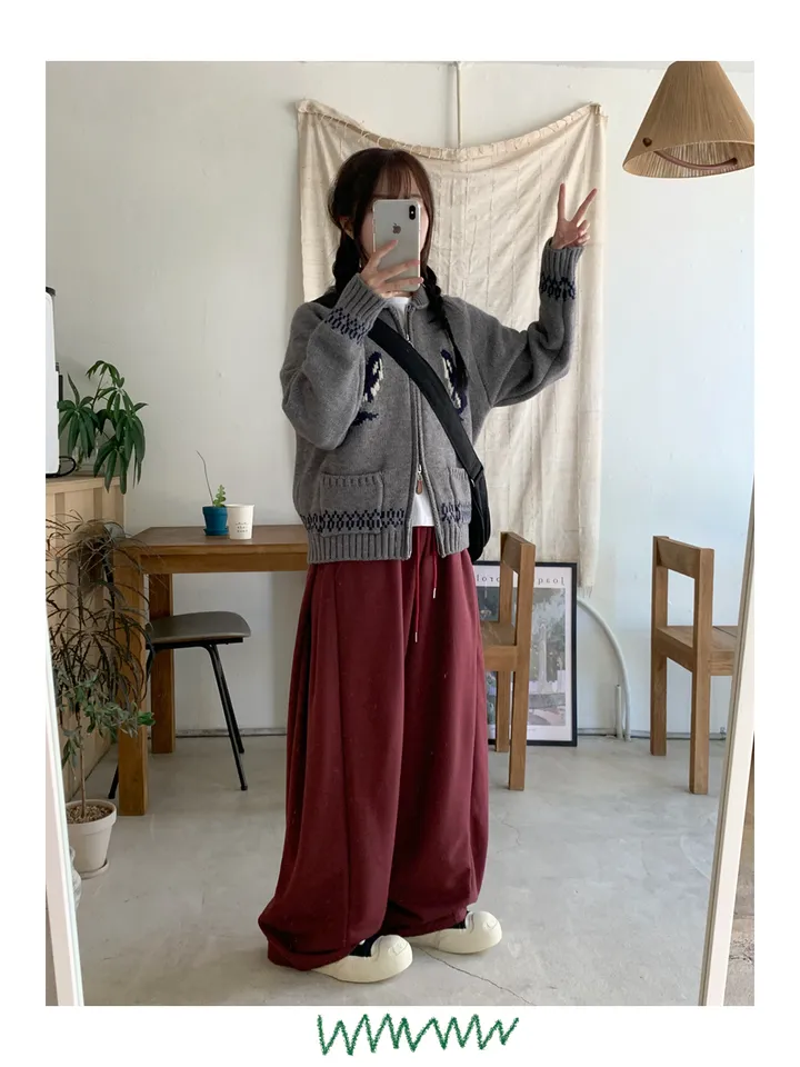 (숏,롱기장)후루 옆트임 와이드팬츠 상세 이미지 16