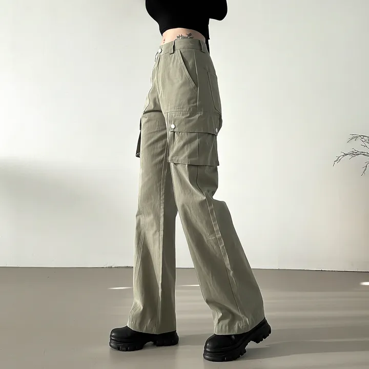 [당출🚀숏/롱ver] 절개라인 카고 롱 일자핏 와이드 면팬츠 4color 상세 이미지 49