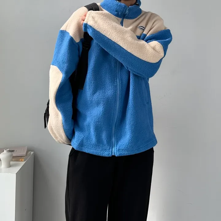 소프트 컬러블록 플리스 집업 자켓 후리스 점퍼 아우터 컬러블록오버핏플리스집업 상세 이미지 29
