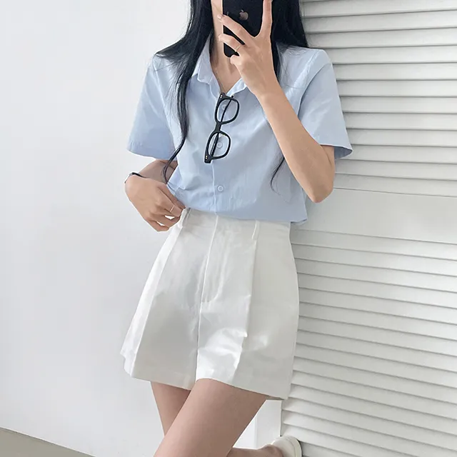 [Made/탄탄한퀄리티!] 메이비 코튼 핀턱반바지 숏팬츠 4color 상세 이미지 18