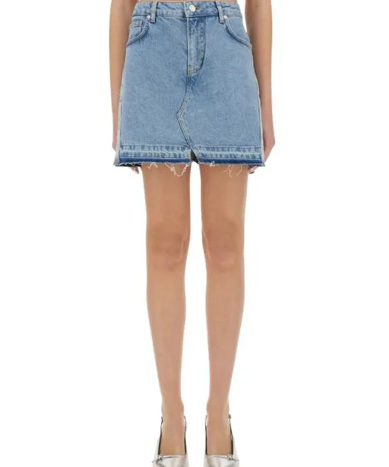 25SS 여성 모스키노 스트레이트 팬츠 03113719 1303 DENIM