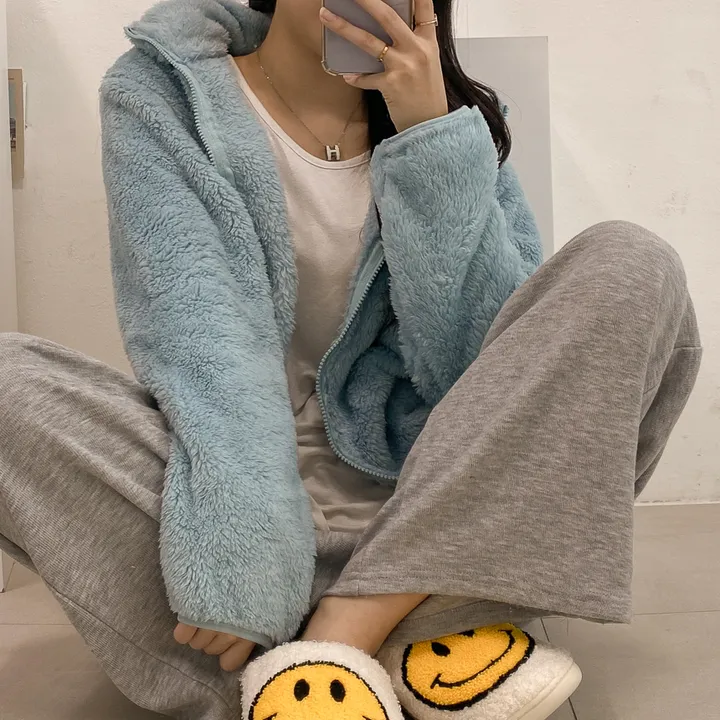 (💥강추템!! 보들보들촉감~💥) 따뜻 플리스 후리스 커플 포근 털 겨울 집업 (L~XL) 상세 이미지 30