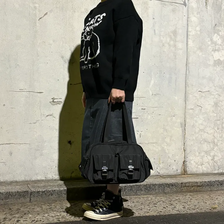 Unique pocket custom bag 나일론 포켓 데일리 숄더백 커스텀 가방 (2col,Black,Grey) 상세 이미지 9