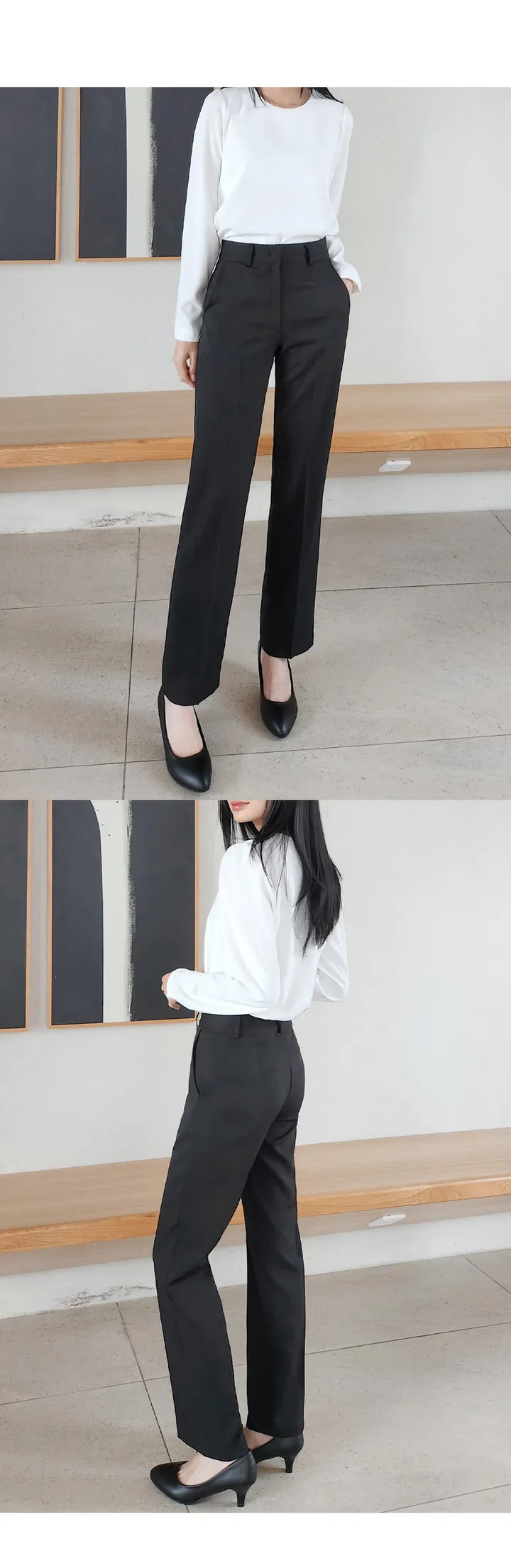 [2만장판매 가성비 바지정장세트] 44~100(XS~3XL) 면접복장 유니폼 발표의상 블랙 상세 이미지 15