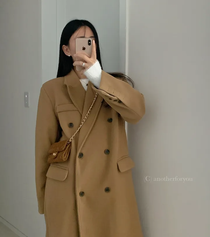클래식 울 테일러드 더블 롱 코트 2col : 어나더포유 상세 이미지 13