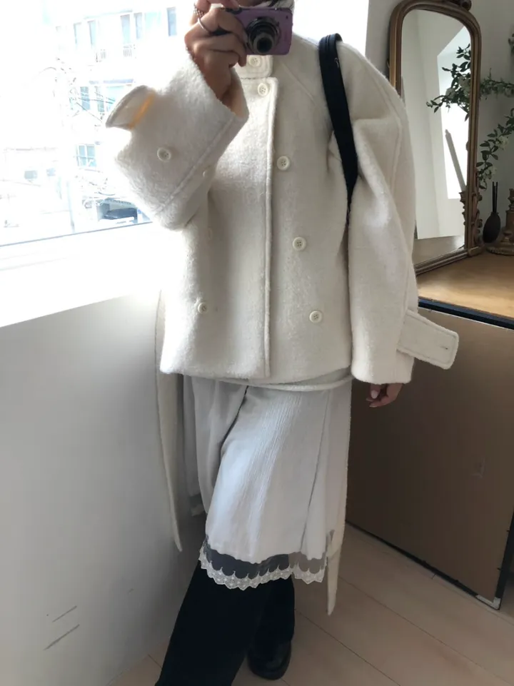 *아이당일*하이넥 더블 숏코트(2color) 상세 이미지 46