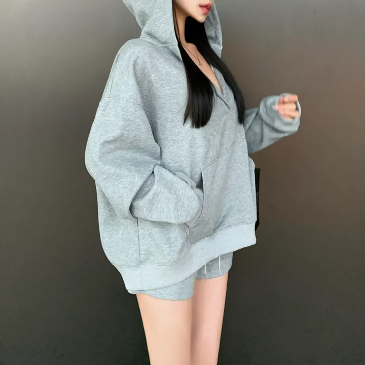*단독제작/당일* [여름밤에도🕶/힙커버] 빅포켓 오버핏 후드티 + 반바지 set 셋업 투피스 아방핏 루즈핏 하의실종 상세 이미지 19