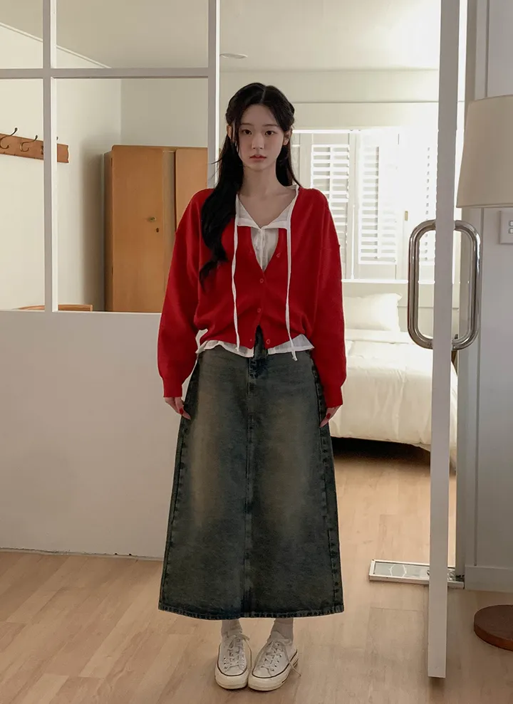 [예쁜여유핏/11colෆ] 다온 브이넥 루즈핏 긴팔 가디건 11colors 상세 이미지 16