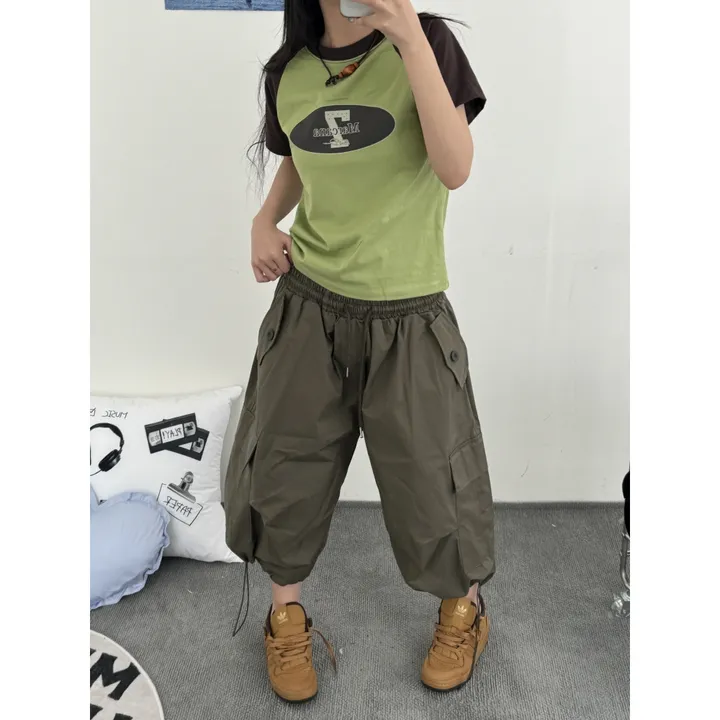 ★BEIGE 4/25 출고예정★[UNISEX]더블 포켓 커버 포인트 유니크 핀턱 카고 코튼 루즈 스트링 버뮤다 하프 팬츠(4color) 상세 이미지 51