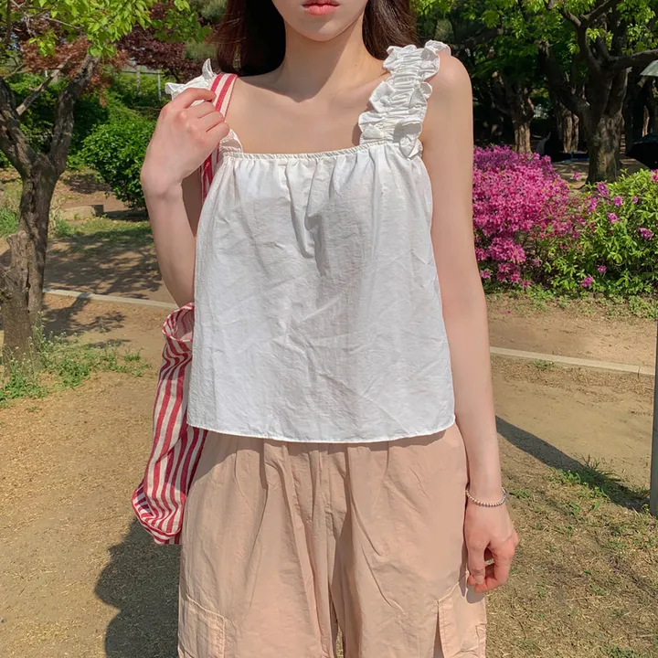 [묶음할인🎁간절기🤎롱&숏/진짜강추ㅠ] 아이스 바스락 나일론 썸머 카고 와이드 트레이닝 팬츠 하이웨스트 밴딩 봄 츄리닝 바지 냉장고 벚꽃룩 꽃놀이룩 개강여신 6COL 상세 이미지 36