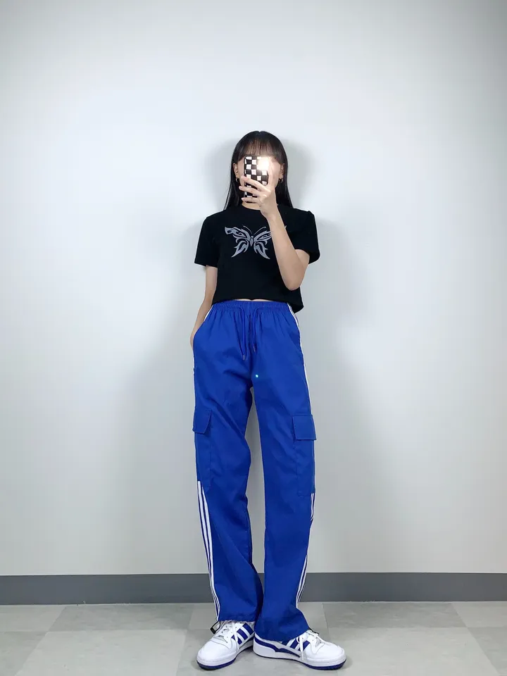 3트랙M 와이드 하이웨스트 스트링 2way 트레이닝 조거 바지 밴딩 팬츠 Y2K 유니크 빈티지 힙한 무드 데일리 스트릿 클럽 아이돌방송댄스 댄서공연무대단체의상 상세 이미지 21