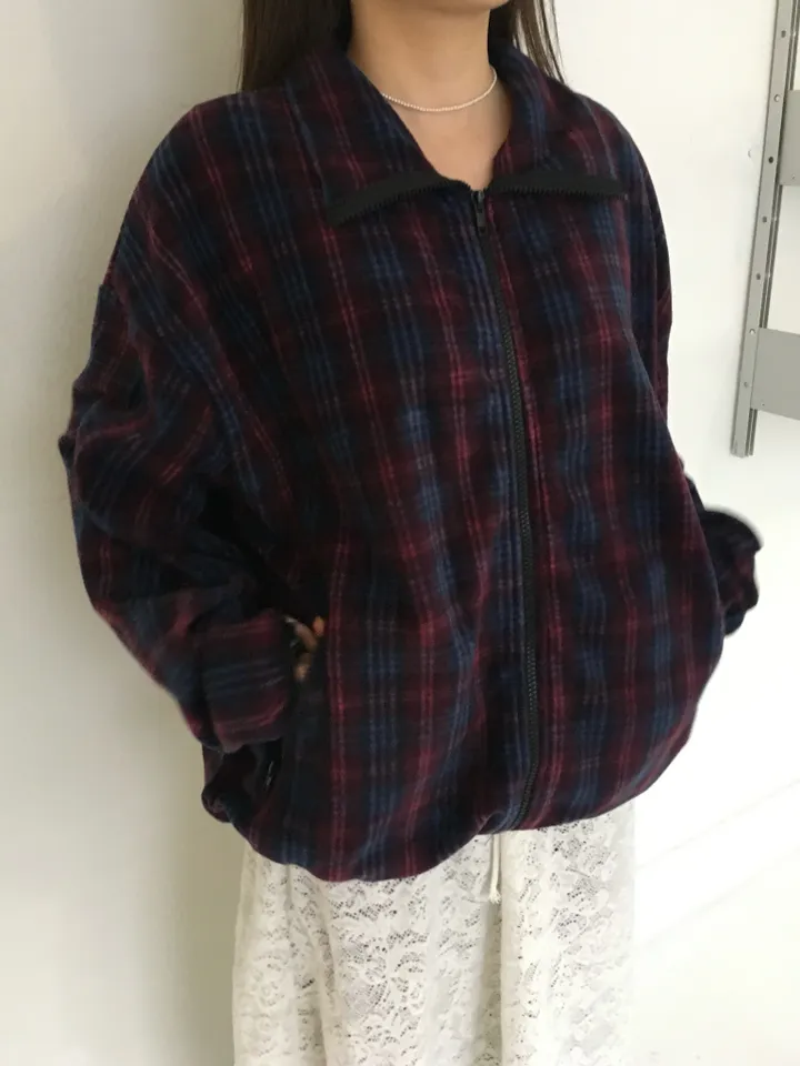 (2 color) 도쿄 체크 후리스집업 상세 이미지 40