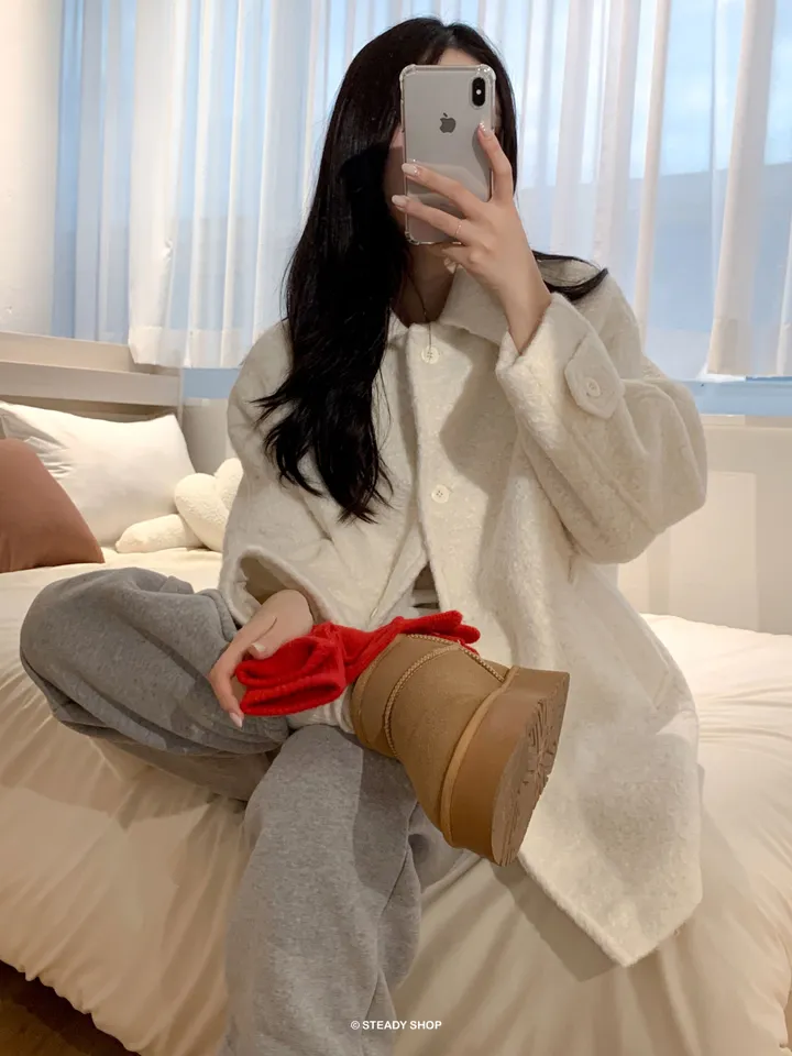 [울코트/울40%/누빔] 코지 부클코트 하프코트 코트 (3colors) 상세 이미지 37