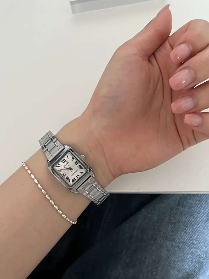 ⚡당일출고⚡ 카시오 CASIO 스퀘어 로마 메탈 시계 LTP-V007D-7BDF 상세 이미지 2
