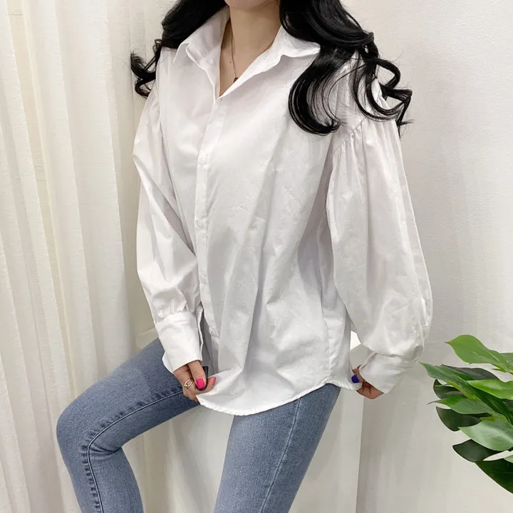 🚀당일발송🚀[베이직/하객룩] 봄 가을 메인 벌룬 블라우스 남방 상세 이미지 13