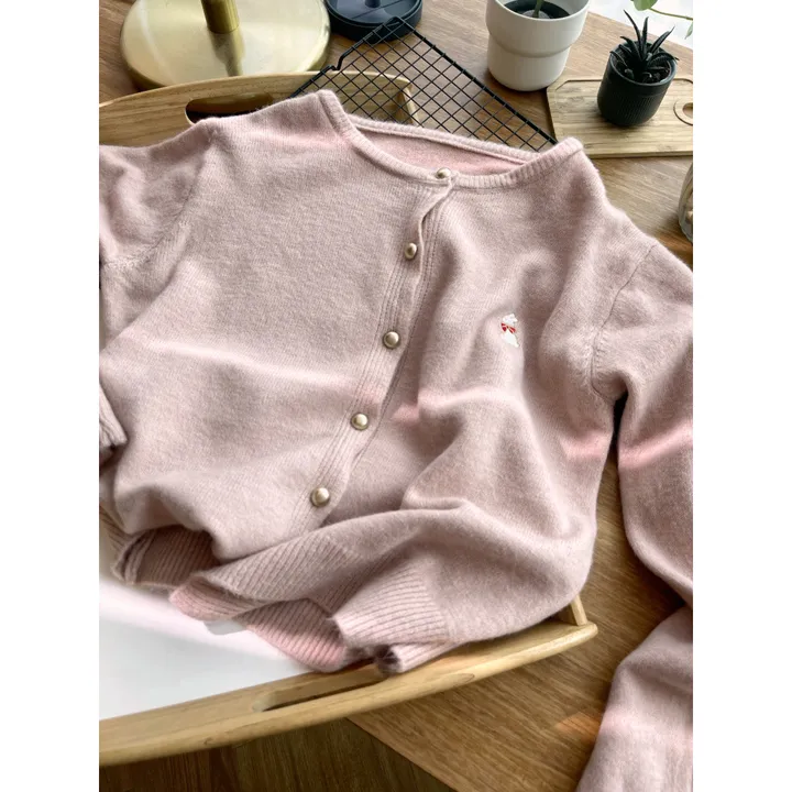 봄가디건 봄아우터 데일리 토끼 자수 상세 이미지 17