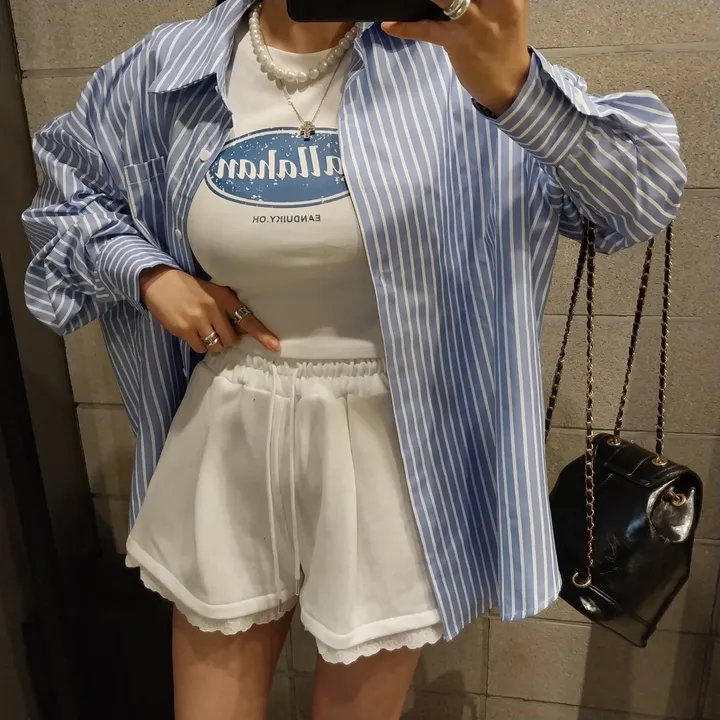 레이스 핀턱반바지(3단쭈리) 상세 이미지 10