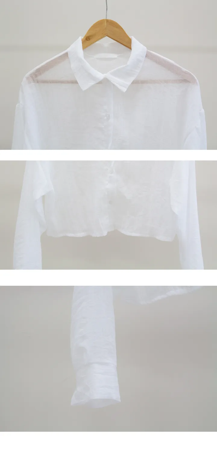 [여름필수/주문폭주] 썸머 크롭 시스루 셔츠 4color 상세 이미지 7