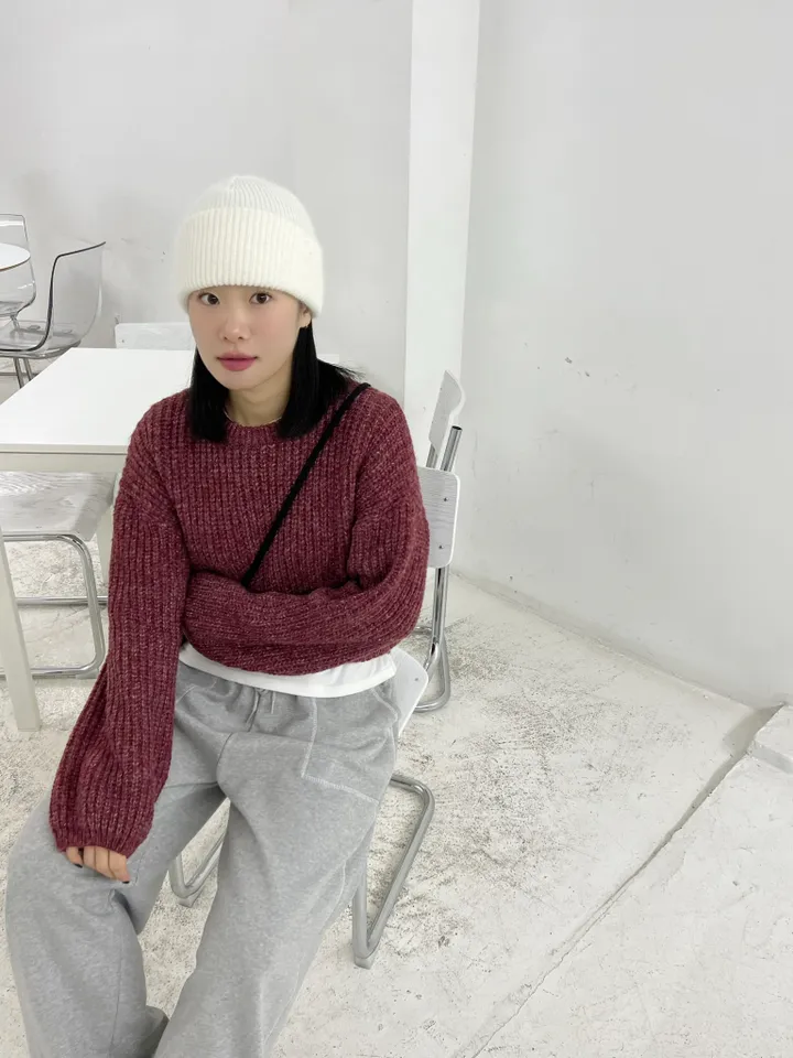 크림 라운드 니트 (9 color) 상세 이미지 12