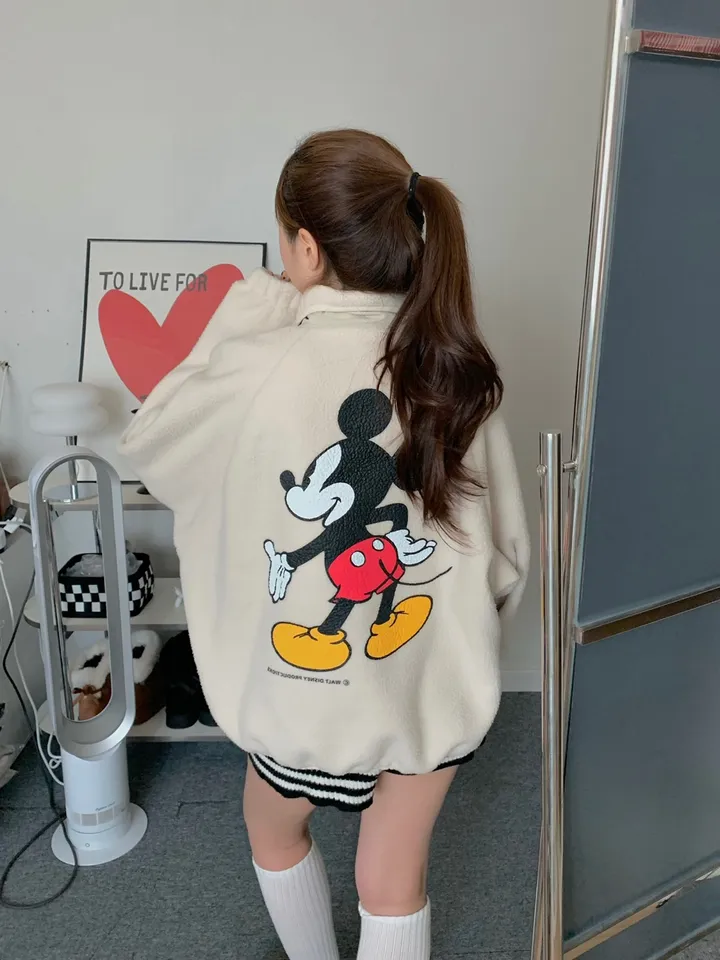 [🌠디즈니정품💭/남녀공용❤️/도링룩단독🤸] 미키 후리스 점퍼 미키마우스 캐릭터 뽀글이 집업 잠바 겨울 아우터 (3color) 상세 이미지 15