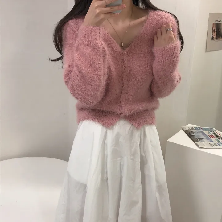 [여리핏/7color] 포근 솔잎 니트 가디건 상세 이미지 9