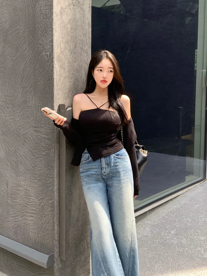 [*set/핏보장] 메이 홀터 셔링 나시 가디건 세트-5col 상세 이미지 5