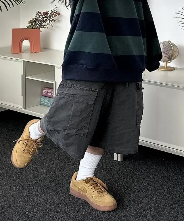 🚀오늘출발,내일도착!🚀[누적12,000장]버뮤다 피그먼트 와이드 카고 7부 반바지