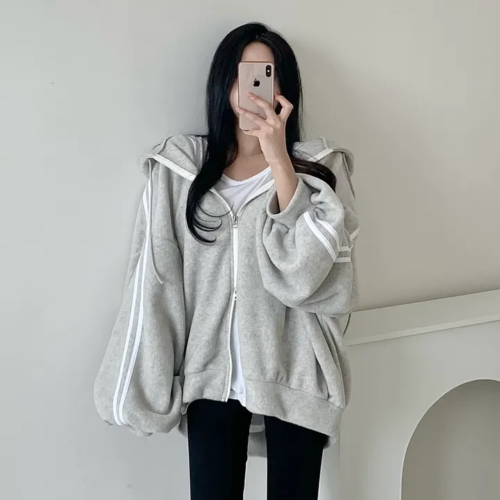 [보들후리스/넉넉핏] 보들 두줄 투웨이 후리스 후드집업 상세 이미지 17