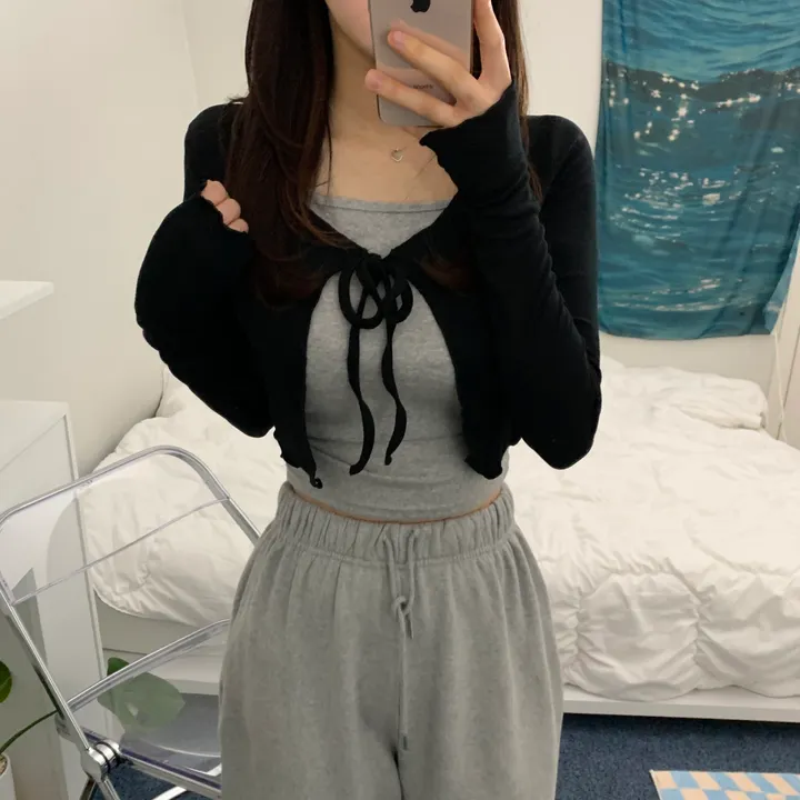 ribbon crop frill bolero (5color) 상세 이미지 6