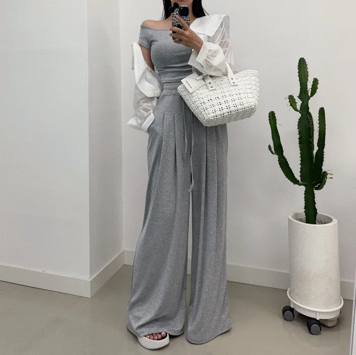 로저 원오프 핀턱 팬츠 세트 상세 이미지 36