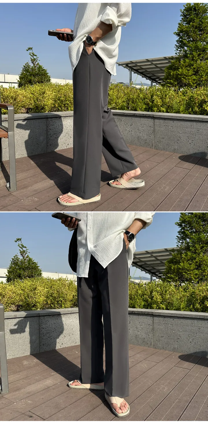 [당일발송][2타입]와커 남자 링클프리 와이드 핀턱 슬랙스 바지 상세 이미지 52