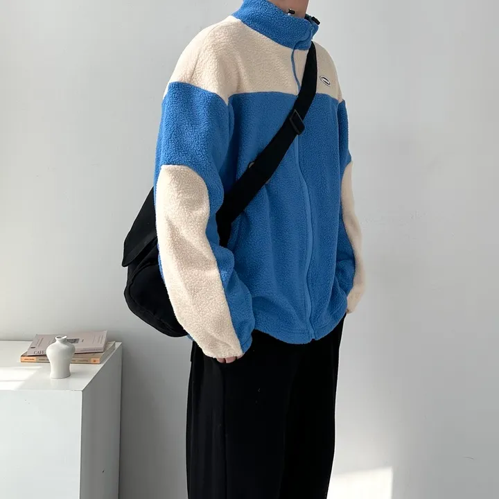 소프트 컬러블록 플리스 집업 자켓 후리스 점퍼 아우터 컬러블록오버핏플리스집업 상세 이미지 37