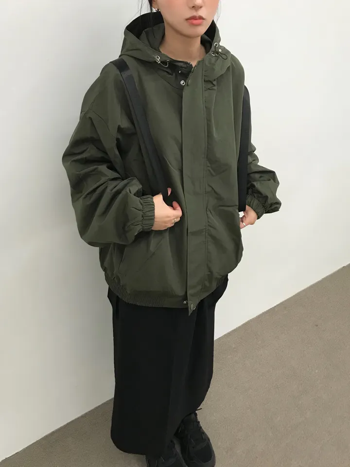 [인기🩶/간절기 아우터] 몬코 나일론 투웨이 바람막이 후드 윈드브레이커 자켓 (2color) 상세 이미지 8