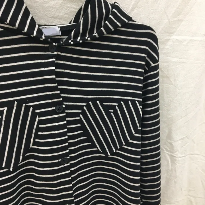 LOVELY🤍 - 하트 포켓 단가라 후디 가디건 (3color) 상세 이미지 8
